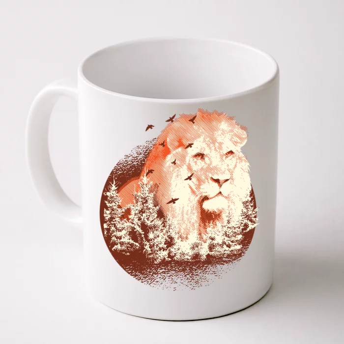 Forest Lion Front & Back Coffee Mug