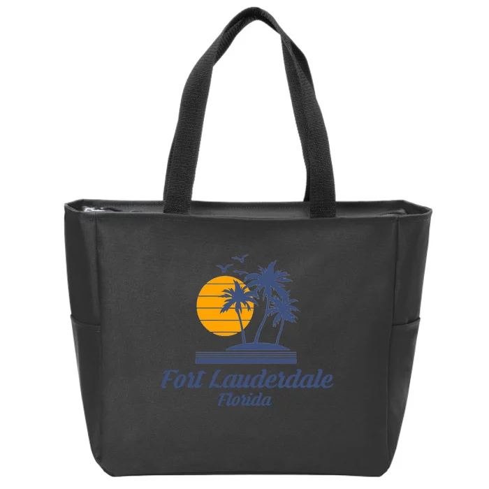 Fort Lauderdale Florida Gift Fl Beach Tourist Souvenir Usa Zip Tote Bag