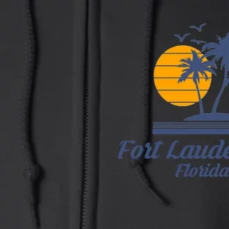 Fort Lauderdale Florida Gift Fl Beach Tourist Souvenir Usa Full Zip Hoodie