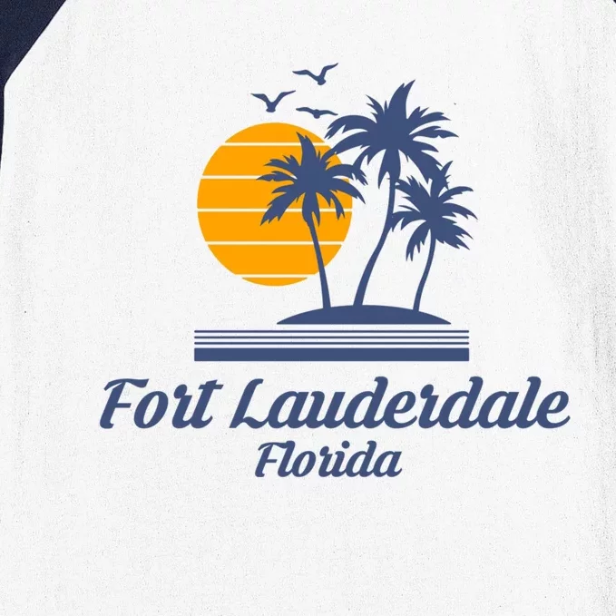 Fort Lauderdale Florida Gift Fl Beach Tourist Souvenir Usa Baseball Sleeve Shirt