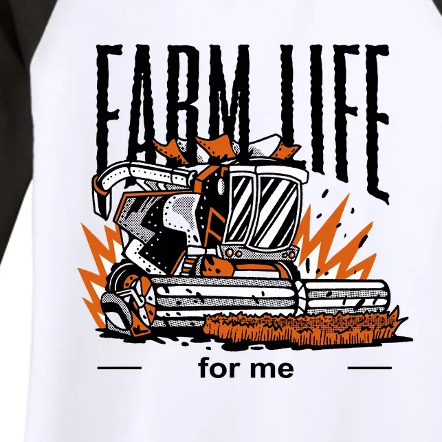 Farm Life For Me Women's Tri-Blend 3/4-Sleeve Raglan Shirt