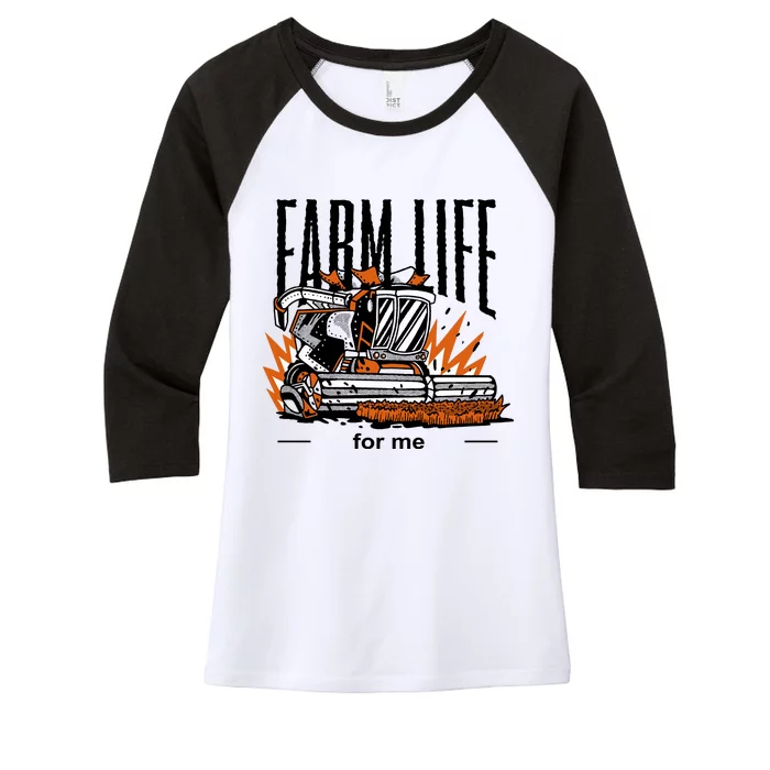 Farm Life For Me Women's Tri-Blend 3/4-Sleeve Raglan Shirt