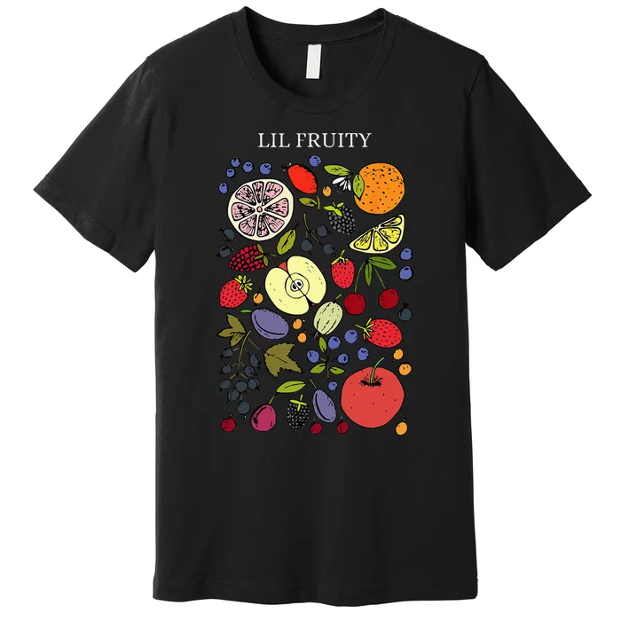 Funny Lil Fruity LGBTQ Subtle Lesbian LGBTQ Pride Month Premium T-Shirt