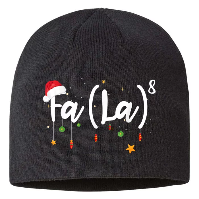 Fa (La)8 Funny Christmas Santa Fa La Math 8 1/2in Sustainable Knit Beanie