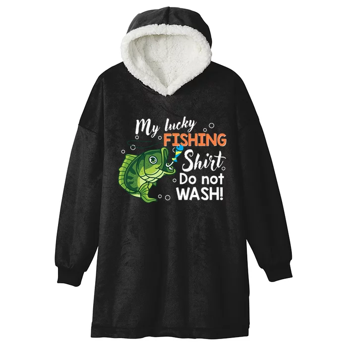 Funny Lucky Fishing Bass Fish Hooded Wearable Blanket