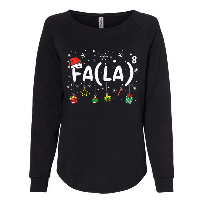 FA (LA)8 Funny Christmas Santa Fa La Math Teacher Womens California Wash Sweatshirt