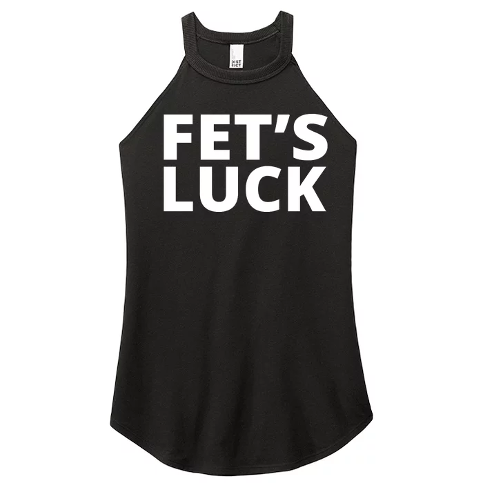 Fet's Luck Funny Women’s Perfect Tri Rocker Tank