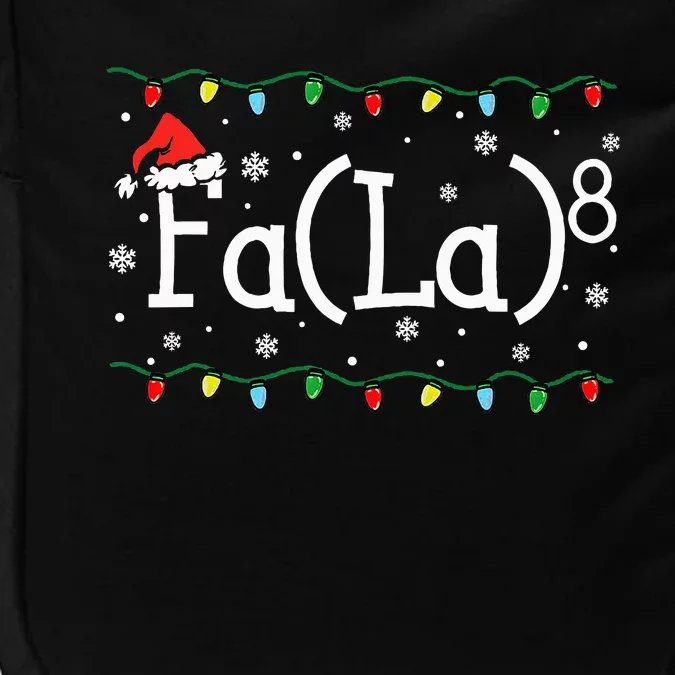 Fa (La)8 Funny Christmas Santa Fa La Math Teacher Impact Tech Backpack