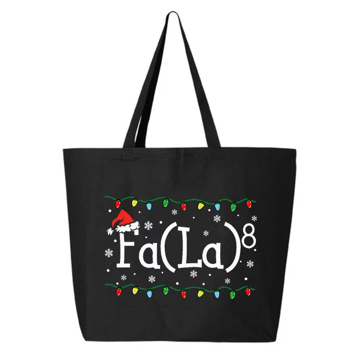 Fa (La)8 Funny Christmas Santa Fa La Math Teacher 25L Jumbo Tote