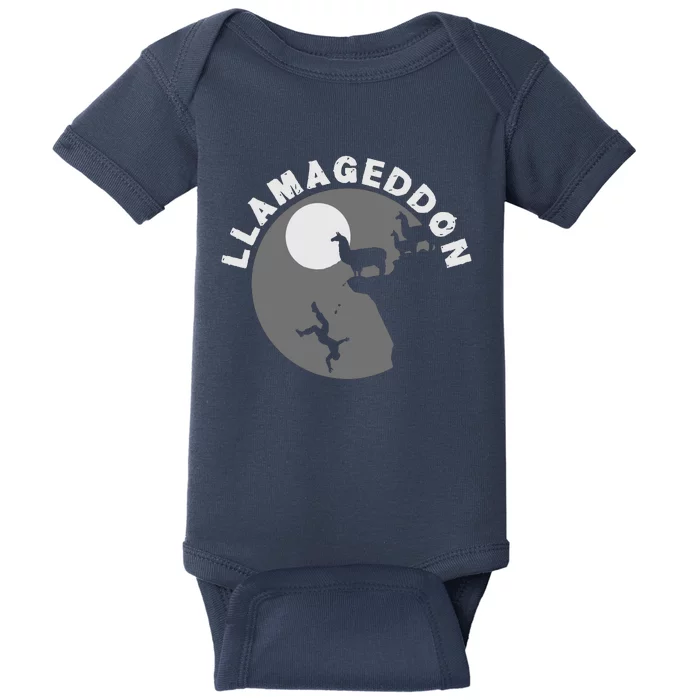 Funny Llamageddon For Llama Barnyard Lovers Baby Bodysuit