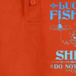 Funny Lucky Fishing Do Not Wash Fishing Fan Dry Zone Grid Performance Polo