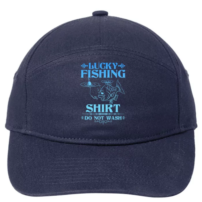 Funny Lucky Fishing Do Not Wash Fishing Fan 7-Panel Snapback Hat