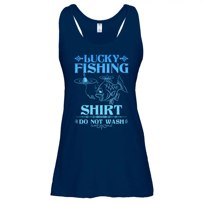 Funny Lucky Fishing Do Not Wash Fishing Fan Ladies Essential Flowy Tank