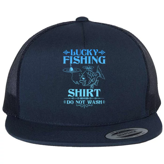 Funny Lucky Fishing Do Not Wash Fishing Fan Flat Bill Trucker Hat