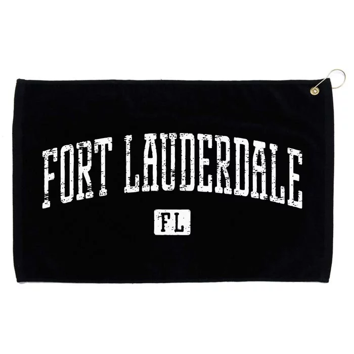 Fort Lauderdale Fl Vintage City Grommeted Golf Towel