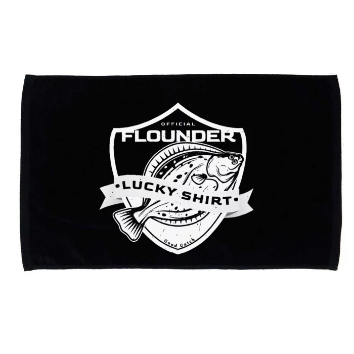 Flounder Lucky Funny Accessories To Flounder Fishing Microfiber Hand Towel