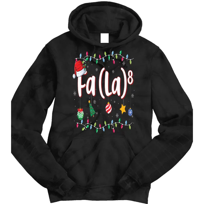 Fa (La)8 Funny Christmas Santa Fa La Math Tie Dye Hoodie