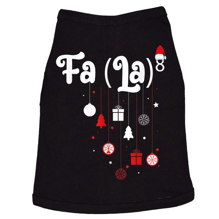 Fa (La)8 Funny Christmas Santa Fa La Math Doggie Tank