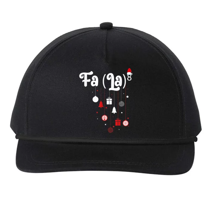 Fa (La)8 Funny Christmas Santa Fa La Math Snapback Five-Panel Rope Hat