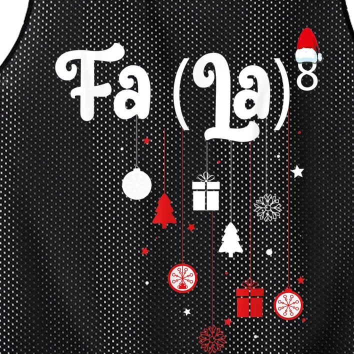 Fa (La)8 Funny Christmas Santa Fa La Math Mesh Reversible Basketball Jersey Tank