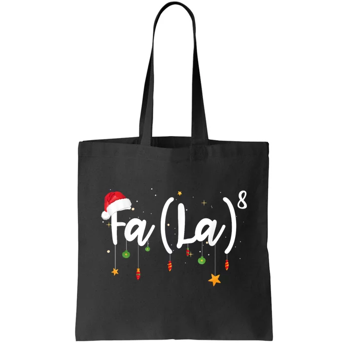 Fa (La)8 Funny Christmas Santa Fa La Math Tote Bag