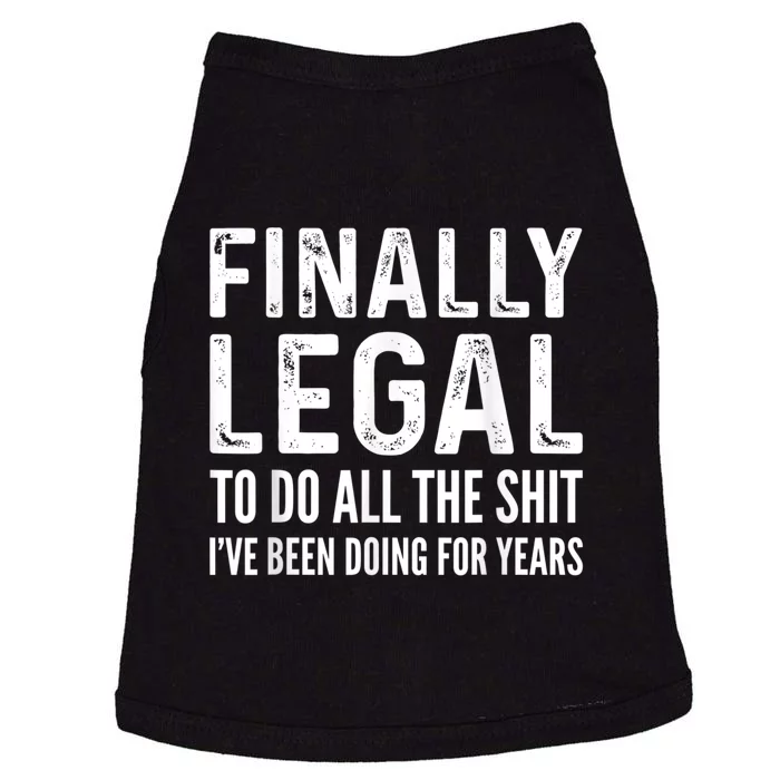 Finally Legal Funny 21st Birthday 2000 Gift For Men & Women Doggie Tank