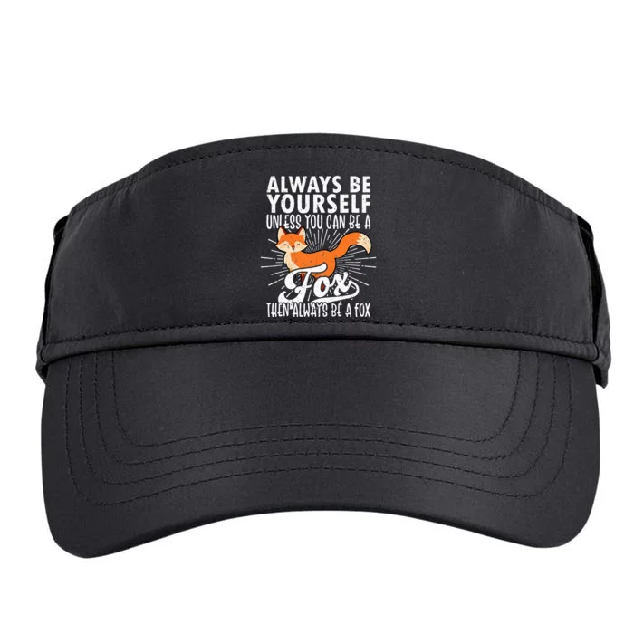 Fox Lover Funny Fox Tee Fox Gifts Fox Adult Drive Performance Visor