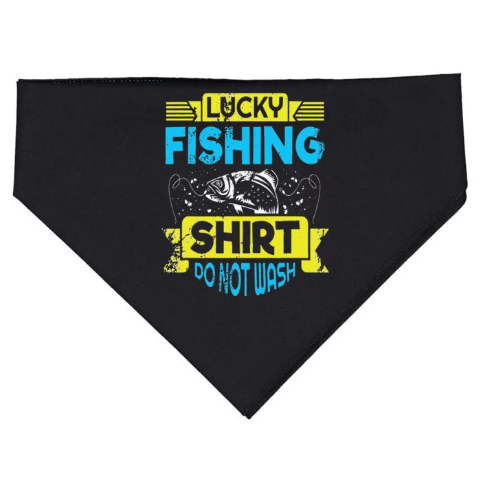 Funny Lucky Fishing Do Not Wash It Funny Fhishing USA-Made Doggie Bandana