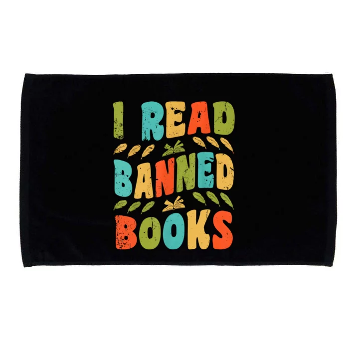 Funny Librarian Freedom Reader Grunge I Read Banned Books Microfiber Hand Towel