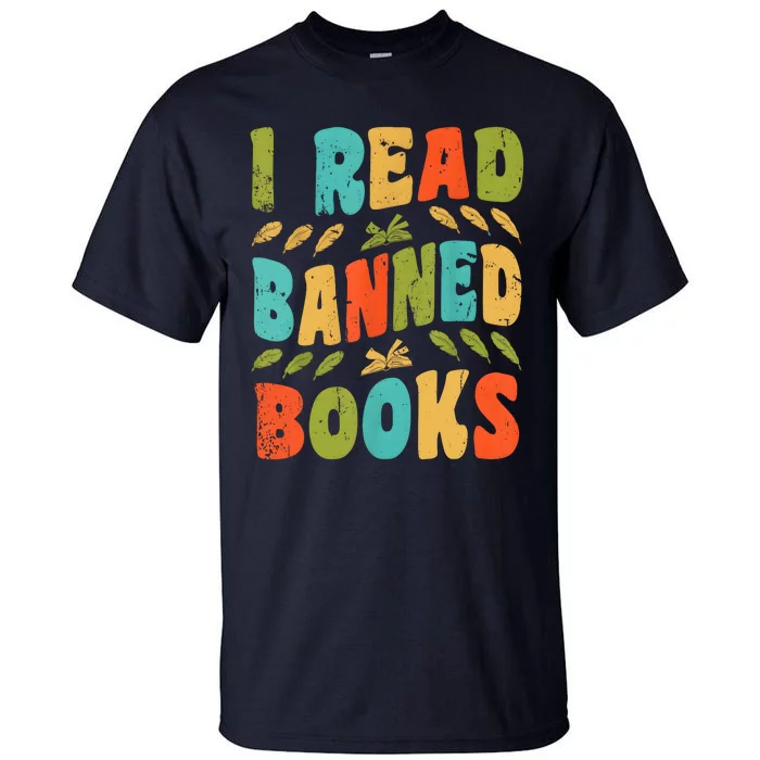 Funny Librarian Freedom Reader Grunge I Read Banned Books Tall T-Shirt