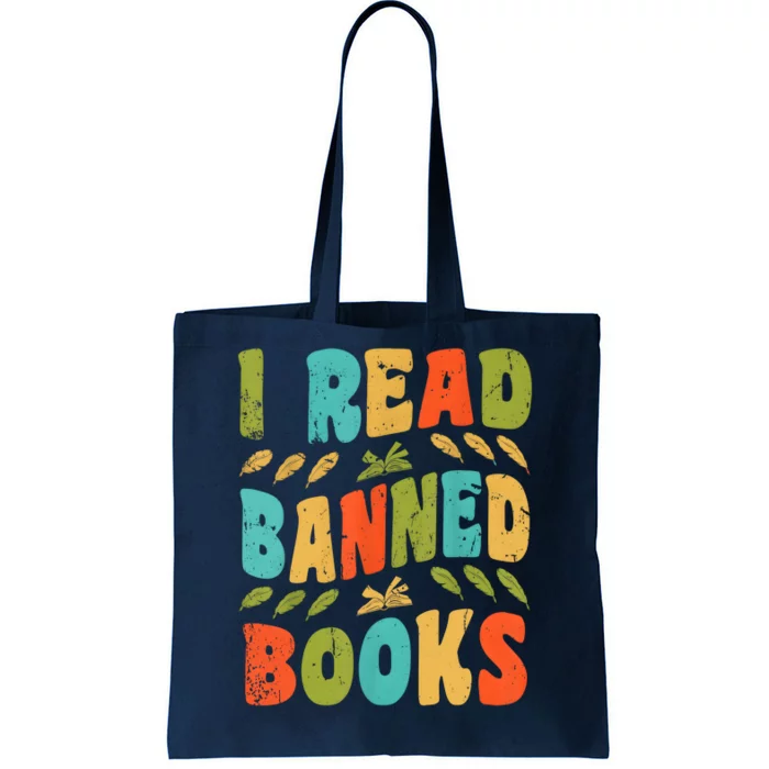 Funny Librarian Freedom Reader Grunge I Read Banned Books Tote Bag