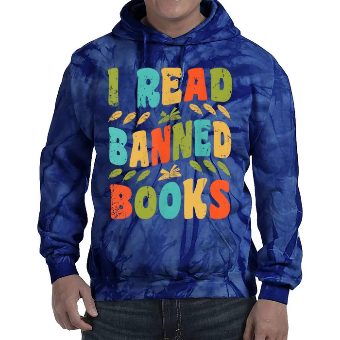 Funny Librarian Freedom Reader Grunge I Read Banned Books Tie Dye Hoodie