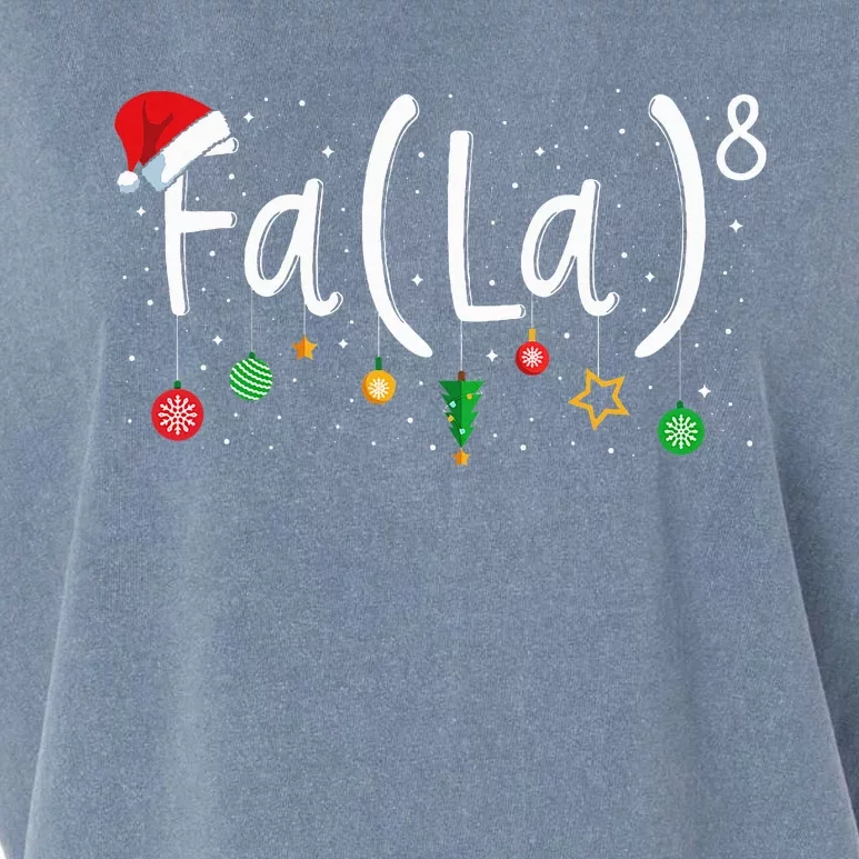 FA (LA)8 Funny Xmas Santa Fa La Math Teacher Garment-Dyed Women's Muscle Tee