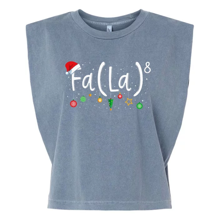 FA (LA)8 Funny Xmas Santa Fa La Math Teacher Garment-Dyed Women's Muscle Tee