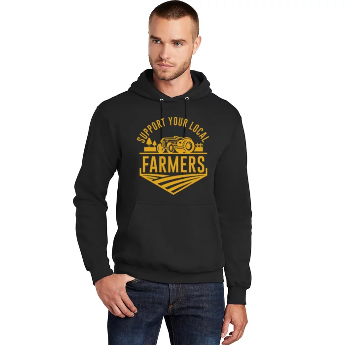 Farm Local Food Patriotic Farming Gift Idea Farmer Hoodie