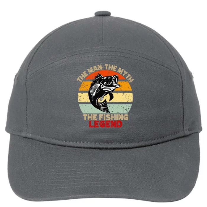 Fishing Legend Funny Freshwater Fish Lover Retirement Gift 7-Panel Snapback Hat