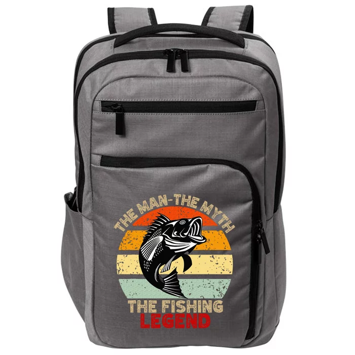 Fishing Legend Funny Freshwater Fish Lover Retirement Gift Impact Tech Backpack