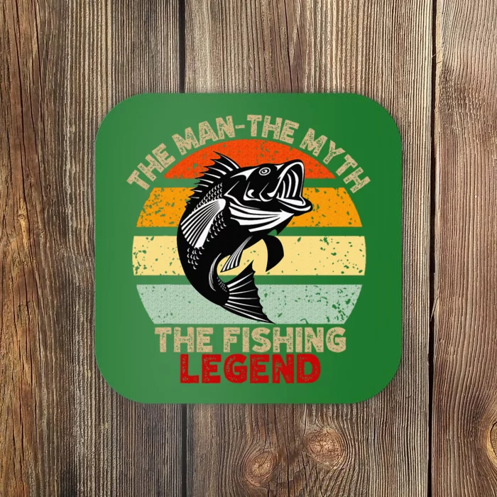 Fishing Legend Funny Freshwater Fish Lover Retirement Gift Coaster