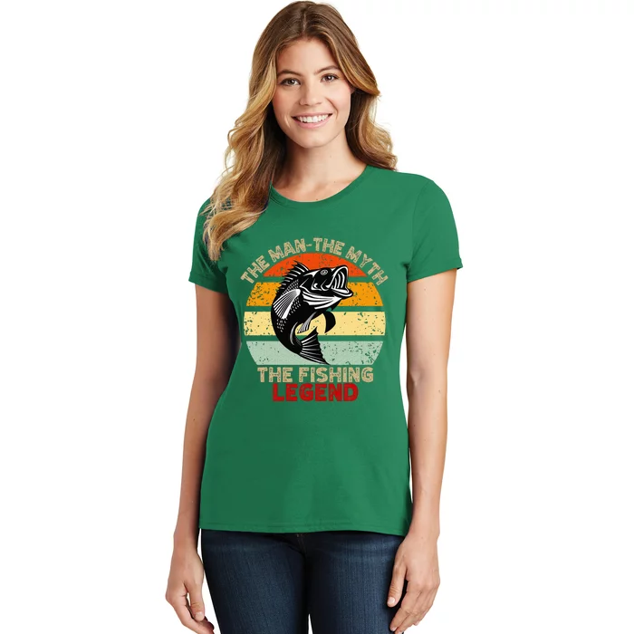 Fishing Legend Funny Freshwater Fish Lover Retirement Gift Women's T-Shirt