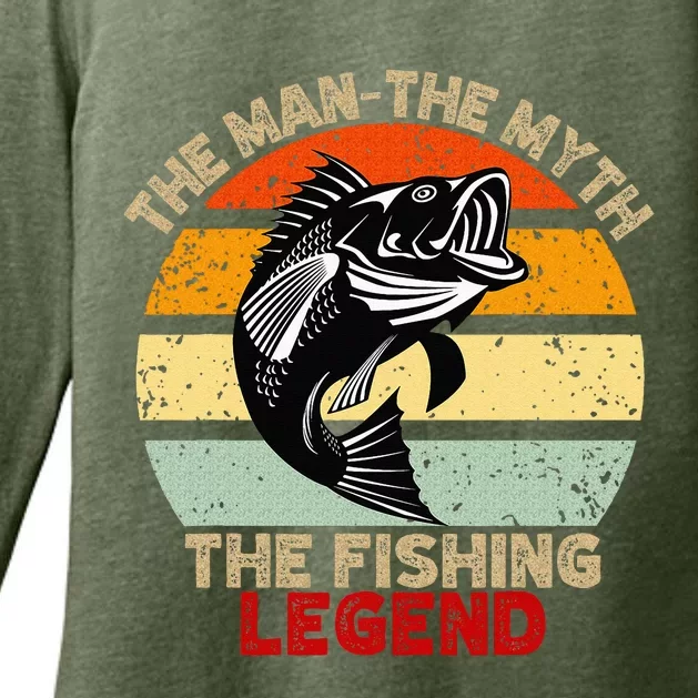 Fishing Legend Funny Freshwater Fish Lover Retirement Gift Womens CVC Long Sleeve Shirt