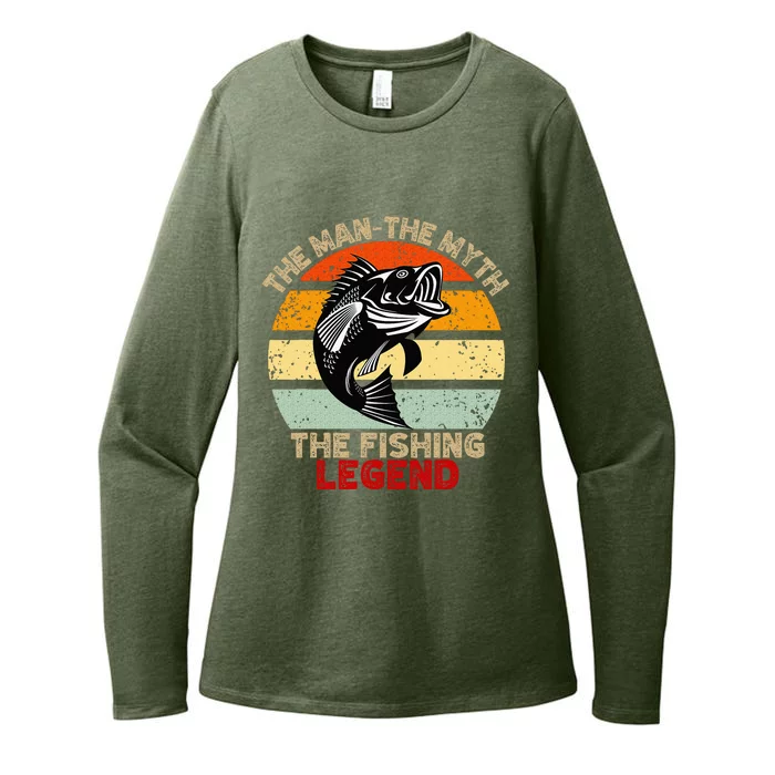 Fishing Legend Funny Freshwater Fish Lover Retirement Gift Womens CVC Long Sleeve Shirt