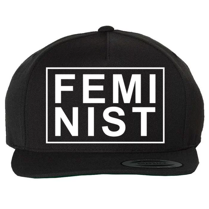 Feminist Logo Wool Snapback Cap