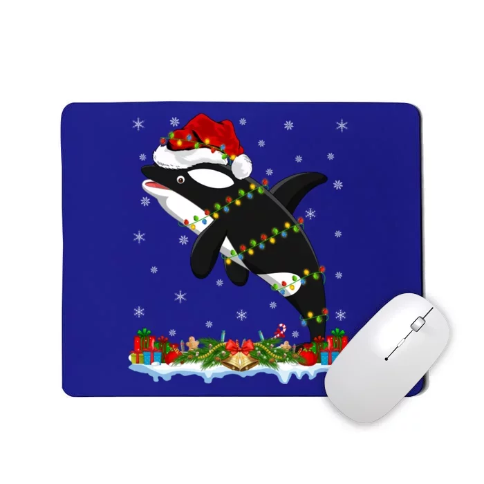 Fishing Lover Family Matching Santa Orca Fish Christmas Gift Mousepad