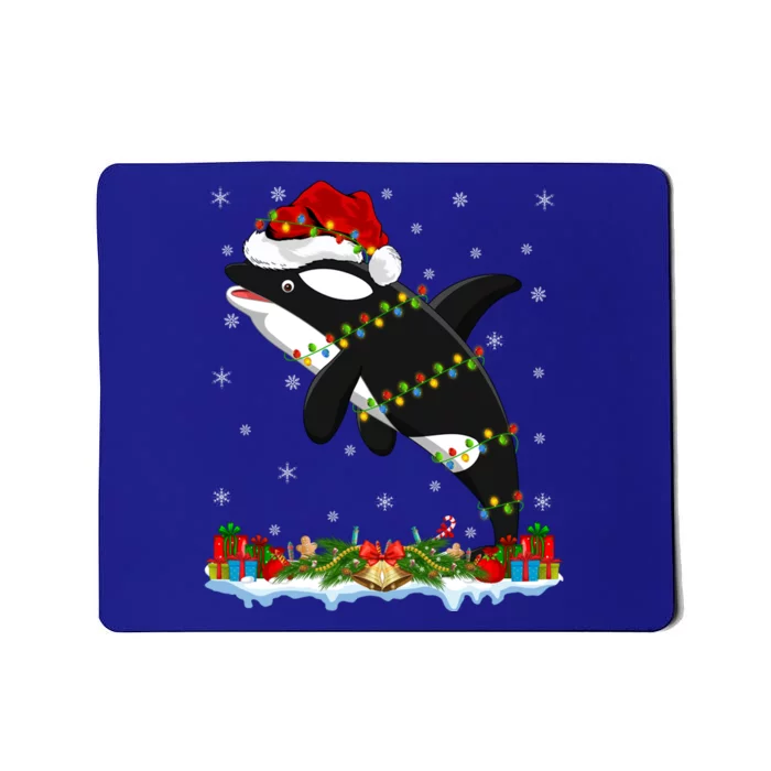 Fishing Lover Family Matching Santa Orca Fish Christmas Gift Mousepad