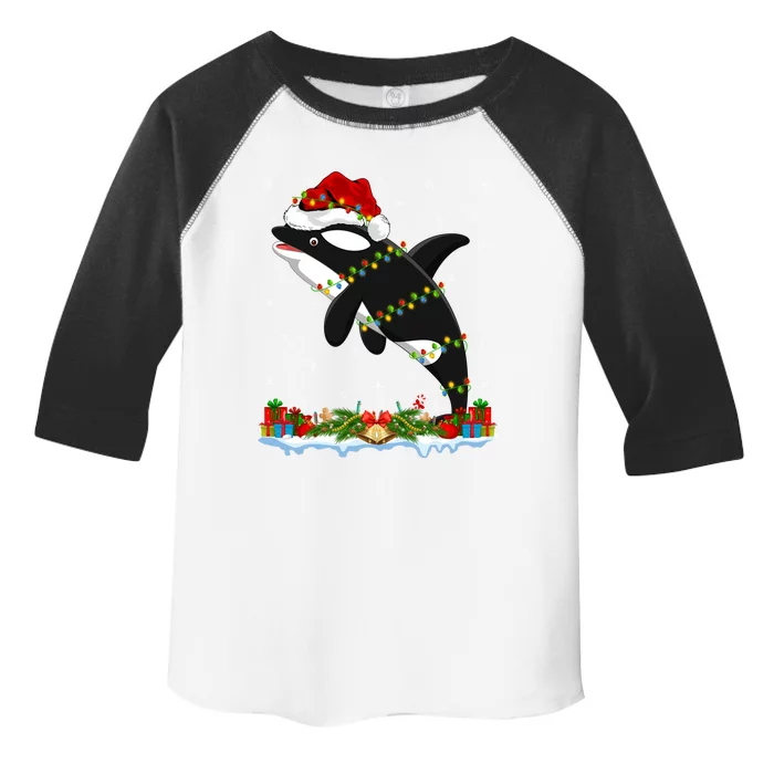 Fishing Lover Family Matching Santa Orca Fish Christmas Gift Toddler Fine Jersey T-Shirt