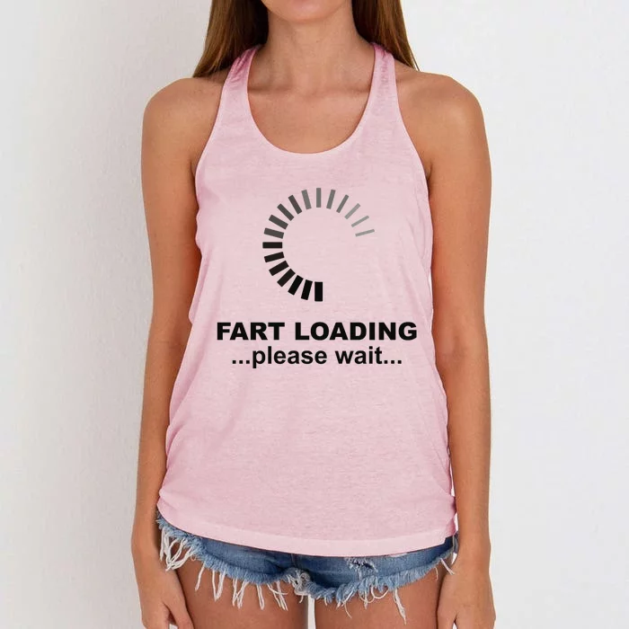 Fart Loading Women's Knotted Racerback Tank