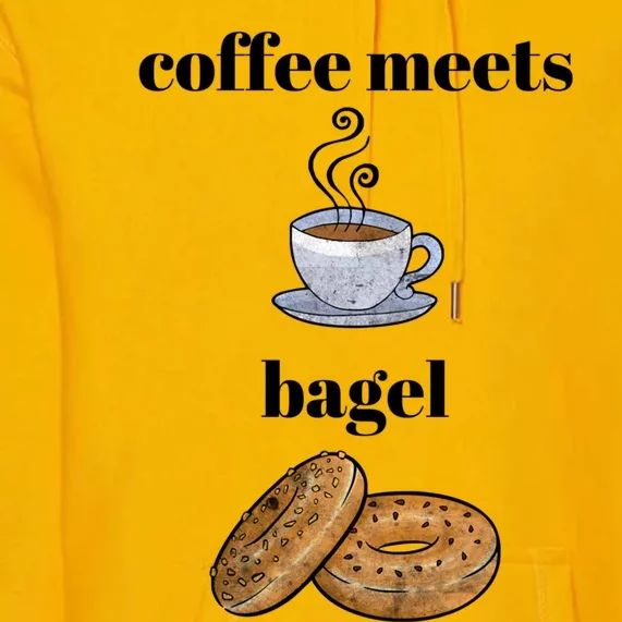 Food Lover Funny Coffee Meets Bagels Foodie Breakfast Design Gift Premium Hoodie