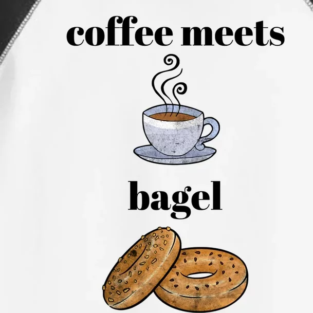 Food Lover Funny Coffee Meets Bagels Foodie Breakfast Design Gift Toddler Fine Jersey T-Shirt