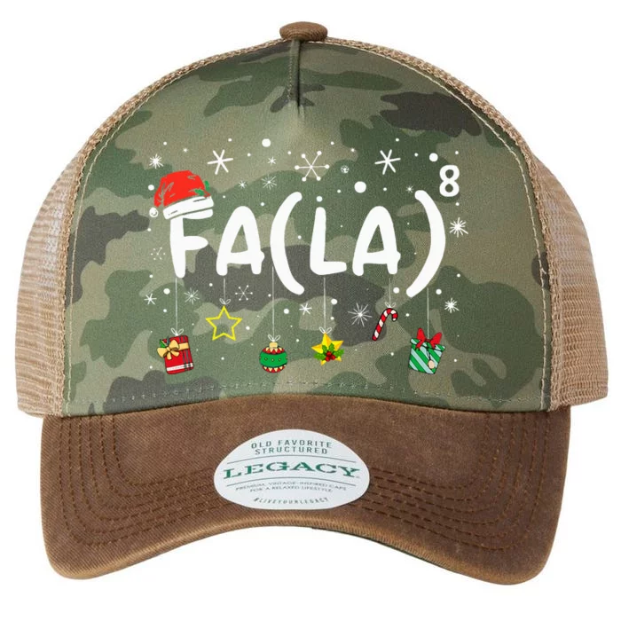 FA (LA)8 Funny Christmas Santa Fa La Math Teacher Legacy Tie Dye Trucker Hat