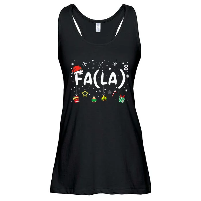 FA (LA)8 Funny Christmas Santa Fa La Math Teacher Ladies Essential Flowy Tank